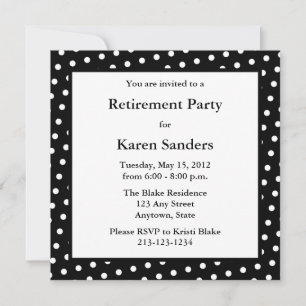 Black Square Formal Party or Event Invitation Einladung