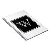 Black Square Monogram Notebook Notizblock (Rechte Seite)