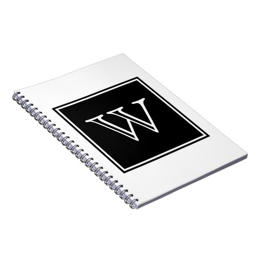 Black Square Monogram Notebook Notizblock (Rechte Seite)