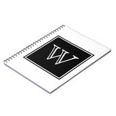 Black Square Monogram Notebook Notizblock (Linke Seite)