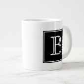 Black Square Monogram Specialty Tasse (Vorderseite Rechts)