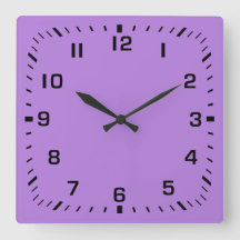 Black Square Number Faceplate auf Lavender Lila