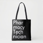 Black Square Pharmacy Technician elegant Tasche (Vorderseite)