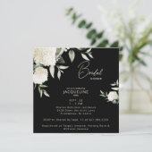 Black Square White Hydrangeas Brautparty (Stehend Vorderseite)