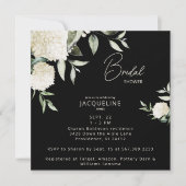 Black Square White Hydrangeas Brautparty (Vorderseite)