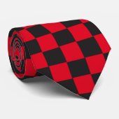 Black Squares Red Ladybug Colors Käfer Krawatte (Gerollt)