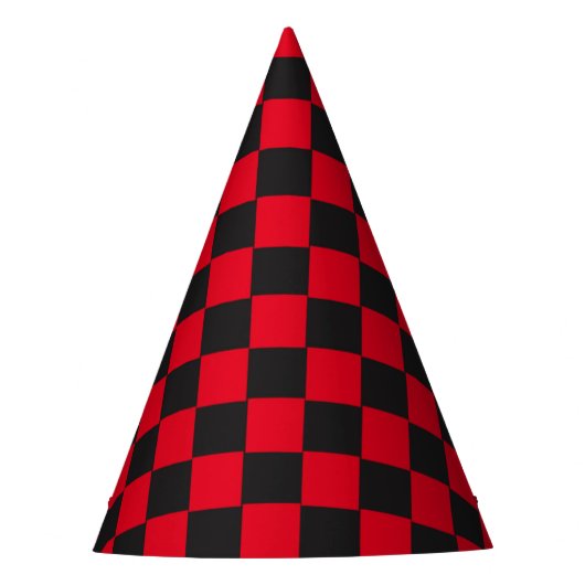 Black Squares Red Ladybug Colors Käfer Partyhütchen (Vorderseite)