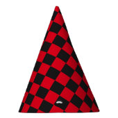 Black Squares Red Ladybug Colors Käfer Partyhütchen (Rechts)