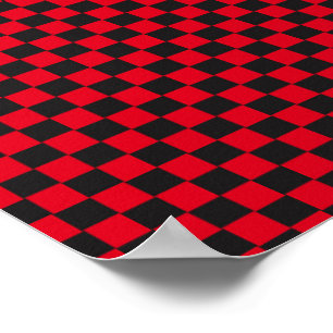 Black Squares Red Ladybug Colors Käfer Poster