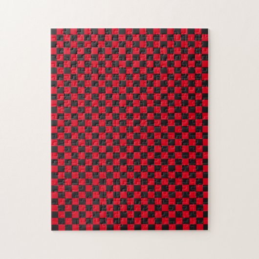 Black Squares Red Ladybug Colors Käfer Puzzle (Vertikal)