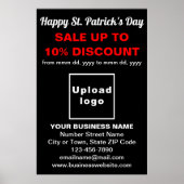 Black St. Patrick's Day Business Sale Poster (Vorne)