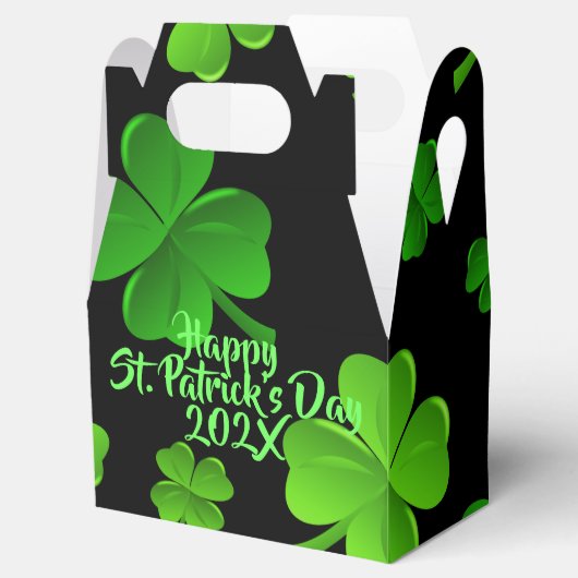 Black St Patricks Day deckt Gastgeschenk Boxen ab Geschenkschachtel (Geöffnet)