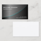 Black Stainless Steel Curved, Business Card Visitenkarte (Vorne/Hinten)