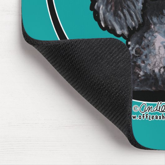 Black Standard Poodle IAAM Mousepad (Ecke)