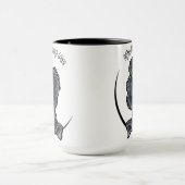 Black Standard Poodle IAAM Tasse (Zentrum)