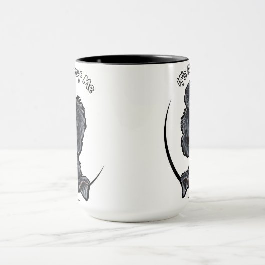 Black Standard Poodle IAAM Tasse (Zentrum)