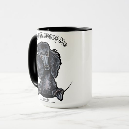 Black Standard Poodle IAAM Tasse (Vorderseite Links)