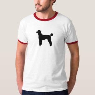 Black Standard Poodle Silhouette Hundezucht T-Shirt