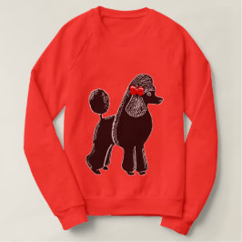 Black Standard Poodle Women's Raglan Sweatshirt