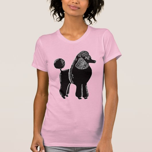 Black Standard Poodle Women's Scoop Neck T - Shirt (Vorderseite)