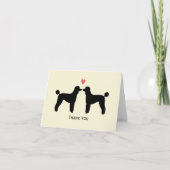 Black Standard Poodles Wedding Danke (Vorderseite)