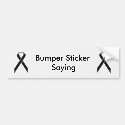 Black Standard Ribbon von Kenneth Yoncich Autoaufkleber (Vorne)