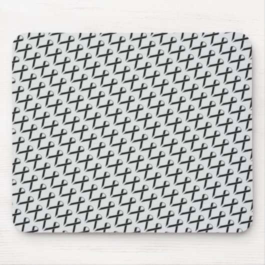 Black Standard Ribbon von Kenneth Yoncich Mousepad (Vorne)