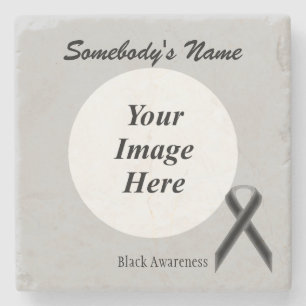 Black Standard Ribbon von Kenneth Yoncich Steinuntersetzer