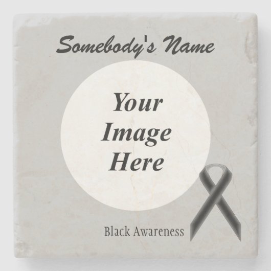Black Standard Ribbon von Kenneth Yoncich Steinuntersetzer (Vorderseite)
