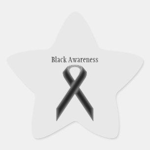 Black Standard Ribbon von Kenneth Yoncich Stern-Aufkleber
