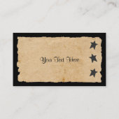 Black Star Business Card Visitenkarte (Rückseite)