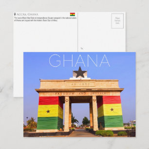 Black Star Gate, Accra, Ghana Reise-Postkarte Postkarte
