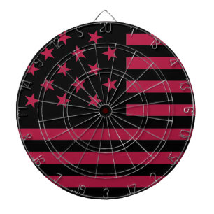 Black Star-Spangled Banner America Flag Dartscheibe