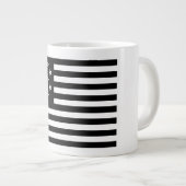 Black Star-Spangled Banner America Flag Jumbo-Tasse (Vorderseite Rechts)