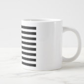 Black Star-Spangled Banner America Flag Jumbo-Tasse (Rechts)