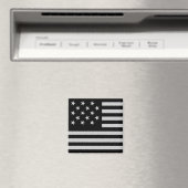 Black Star-Spangled Banner America Flag Magnet (In Situ (Geschirrspüler))