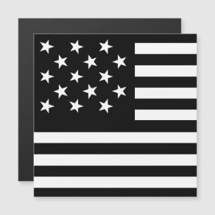 Black Star-Spangled Banner America Flag Magnetkarte