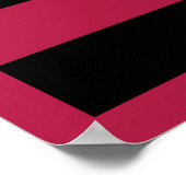 Black Star-Spangled Banner America Flag Poster (Ecke)