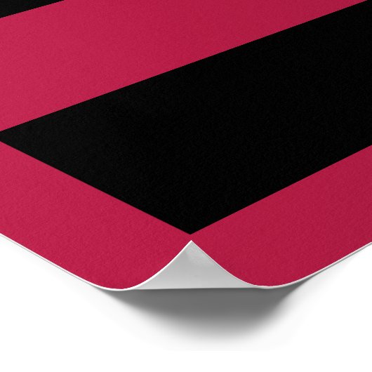 Black Star-Spangled Banner America Flag Poster (Ecke)