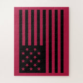 Black Star-Spangled Banner America Flag Puzzle (Vertikal)