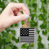 Black Star-Spangled Banner America Flag Schlüsselanhänger (Hand)