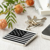 Black Star-Spangled Banner America Flag Schlüsselanhänger (Seite)