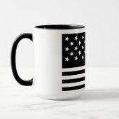 Black Star-Spangled Banner America Flag Tasse (Links)