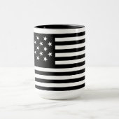 Black Star-Spangled Banner America Flag Tasse (Zentrum)