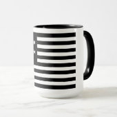Black Star-Spangled Banner America Flag Tasse (VorderseiteRechts)