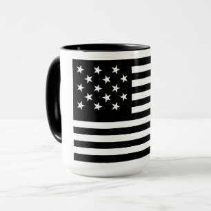 Black Star-Spangled Banner America Flag Tasse