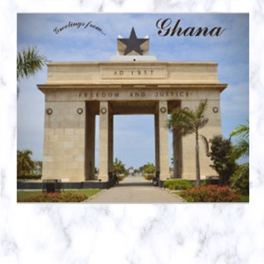 Black Star Square Accra Ghana Postkarte