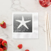 Black Starfish Beach Hochzeit Napkins Serviette (Beispiel)