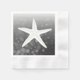 Black Starfish Beach Hochzeit Napkins Serviette