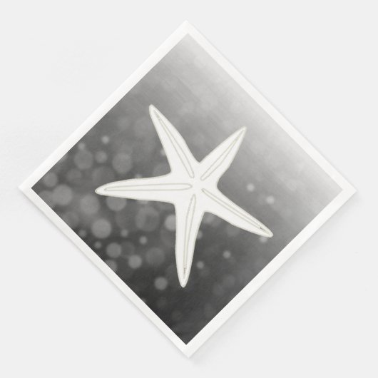 Black Starfish Beach Hochzeit Napkins Serviette (Ecke)